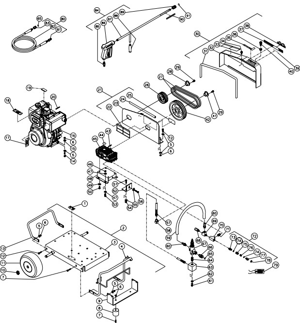 MITM CW-3004-4MDY pressure washer parts and manual